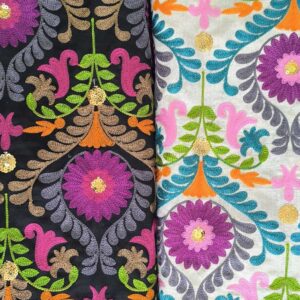 پارچه لینن بخارادوزی کد449