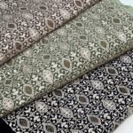 پارچه مخمل بخارادوزی هندی کدZA522