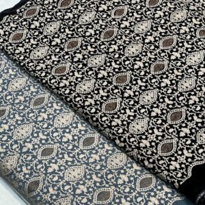 پارچه مخمل بخارادوزی هندی کدZA522